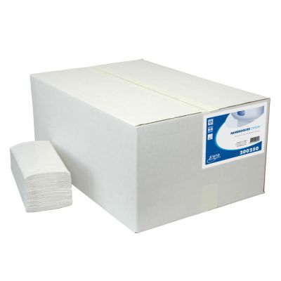 Handdoekje papier, z-fold, recycled wit, 1 laag