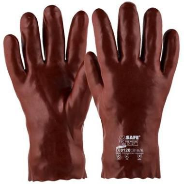Handschoen PVC rood 27cm