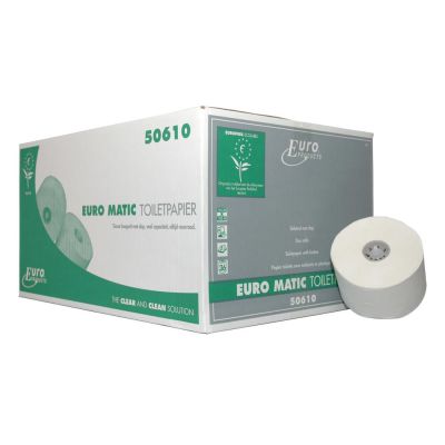 Toiletpapier tissue hoogwit, met dop, 2 lagen