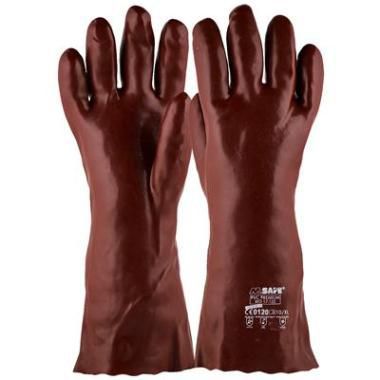 Handschoen PVC rood 35cm