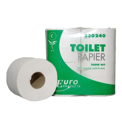 Toiletpapier eco tissue wit, 2 lagen